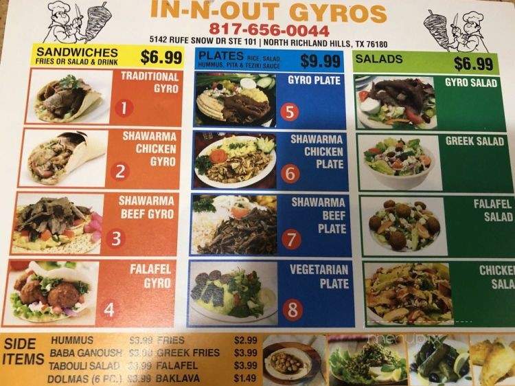 In-N-Out Gyros - North Richland Hills, TX menu_pic