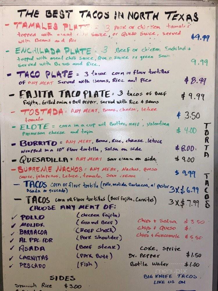 Big Knife Tacos - Denton, TX menu_pic