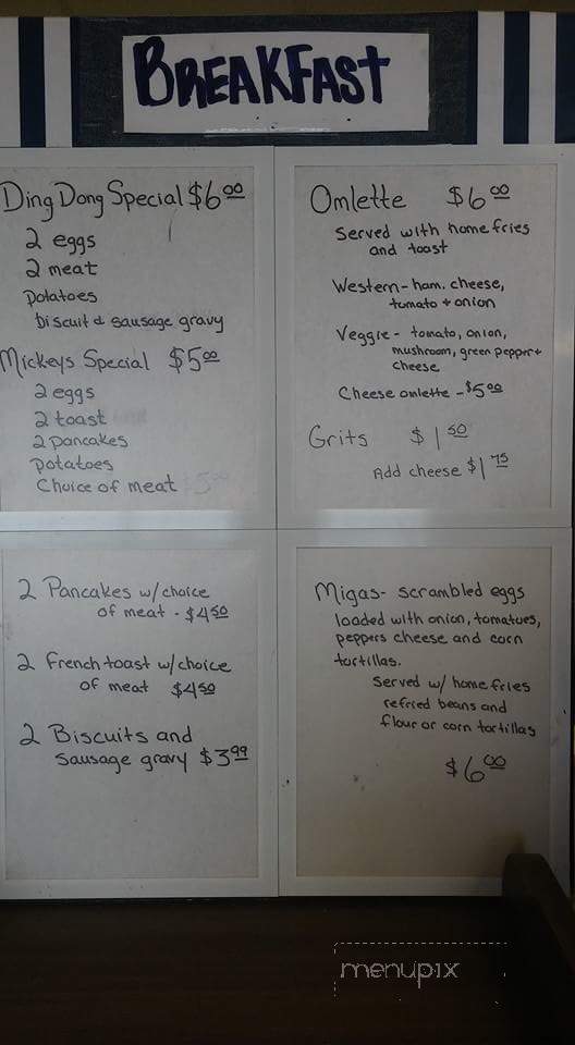 Ding Dong Cafe - Killeen, TX menu_pic