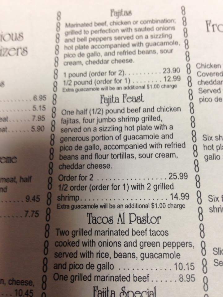Los Verdes - Whitney, TX menu_pic