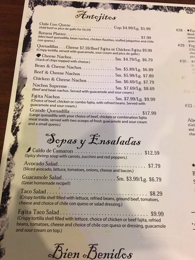 Abuelita's Mexican Restaurant - Waco, TX menu_pic
