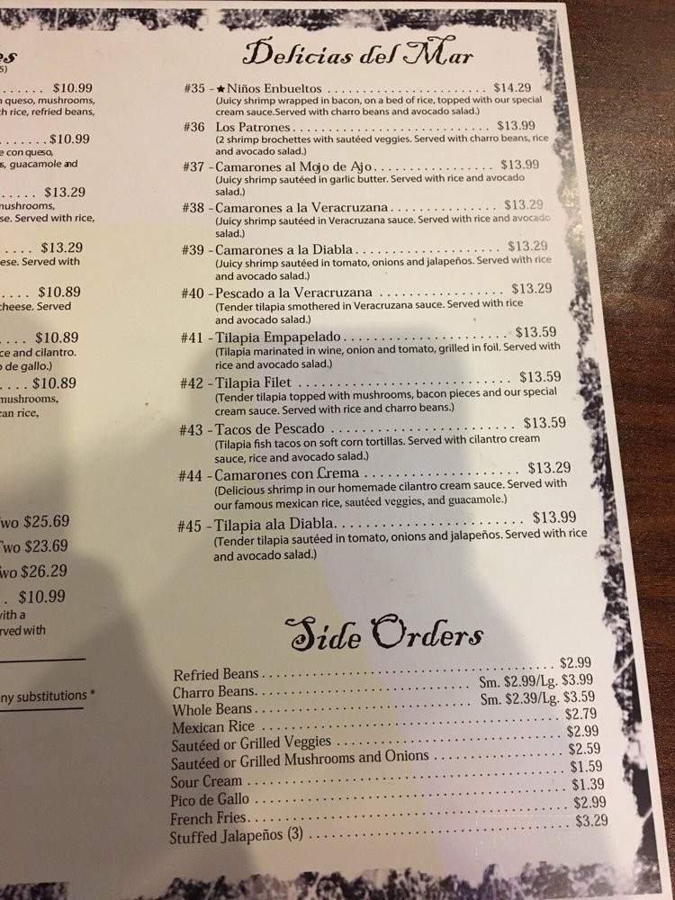 Abuelita's Mexican Restaurant - Waco, TX menu_pic