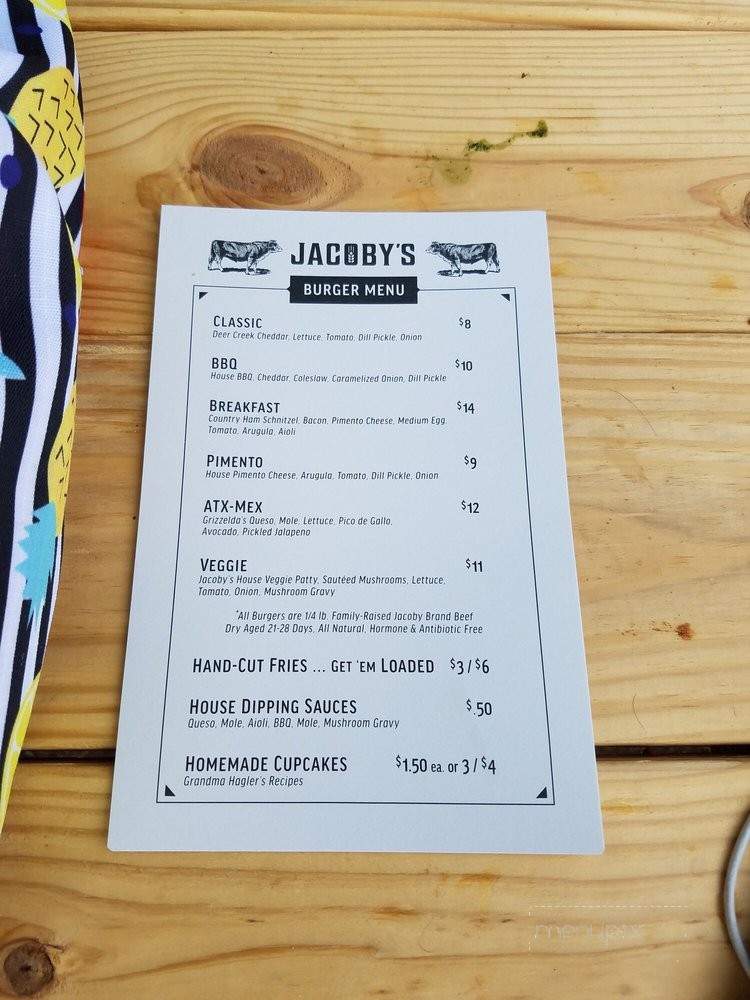 Jacoby's Just Casual - Melvin, TX menu_pic