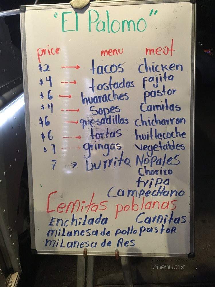 /30039736/Taqueria-El-Palomo-Menu-Houston-TX - Houston, TX