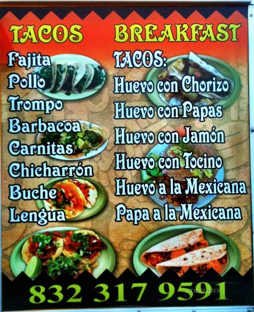 Azteca Taqueria - Houston, TX menu_pic