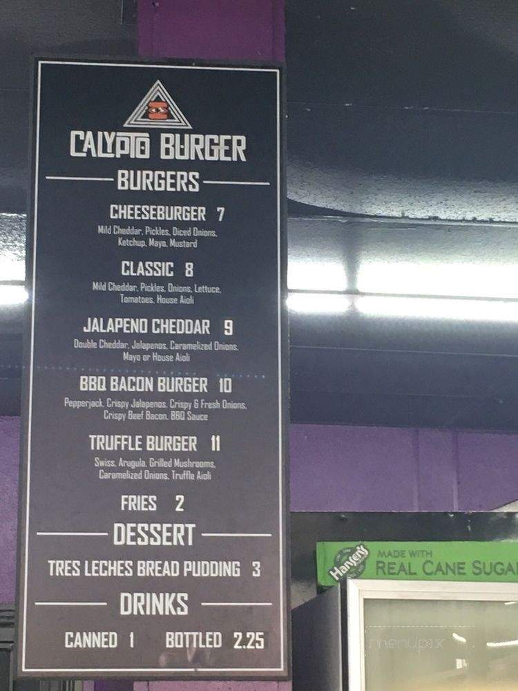 Calypto Burger - Houston, TX menu_pic