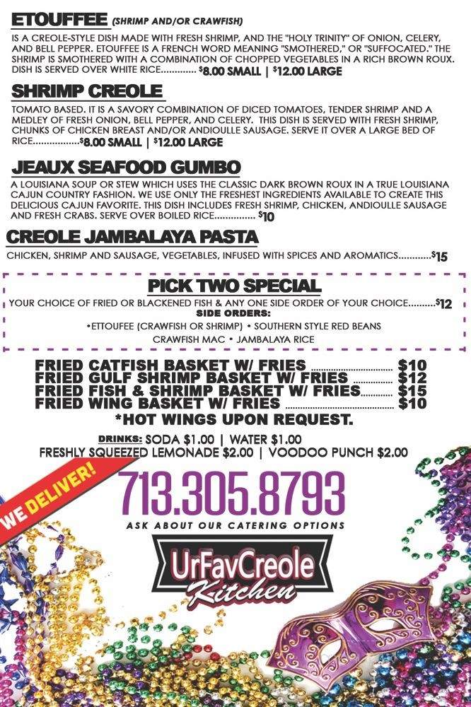 Urfavcreolekitchen - Houston, TX menu_pic