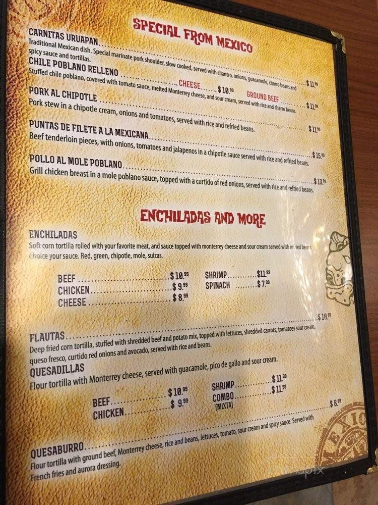 Dona Lupe Mexican Restaurant Bar and Grill - Houston, TX menu_pic