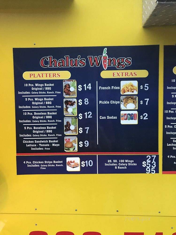 Chalu's Wings - Houston, TX menu_pic