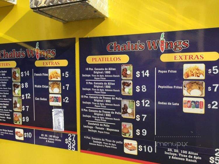 Chalu's Wings - Houston, TX menu_pic