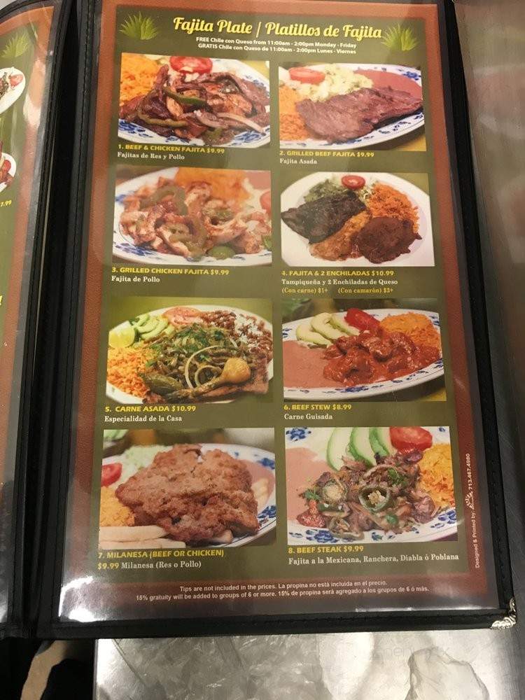 Restaurant Los Agaves - Houston, TX menu_pic