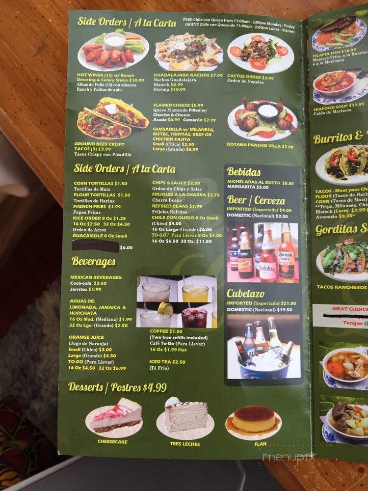 Restaurant Los Agaves - Houston, TX menu_pic