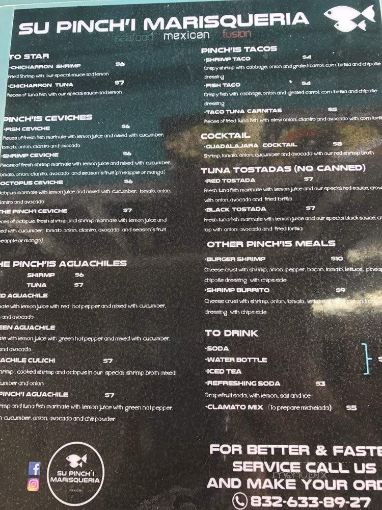 Su Pinch'i Marisqueria - Katy, TX menu_pic