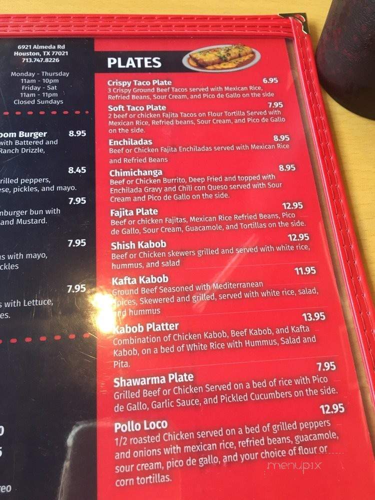 M&M Grill - Houston, TX menu_pic