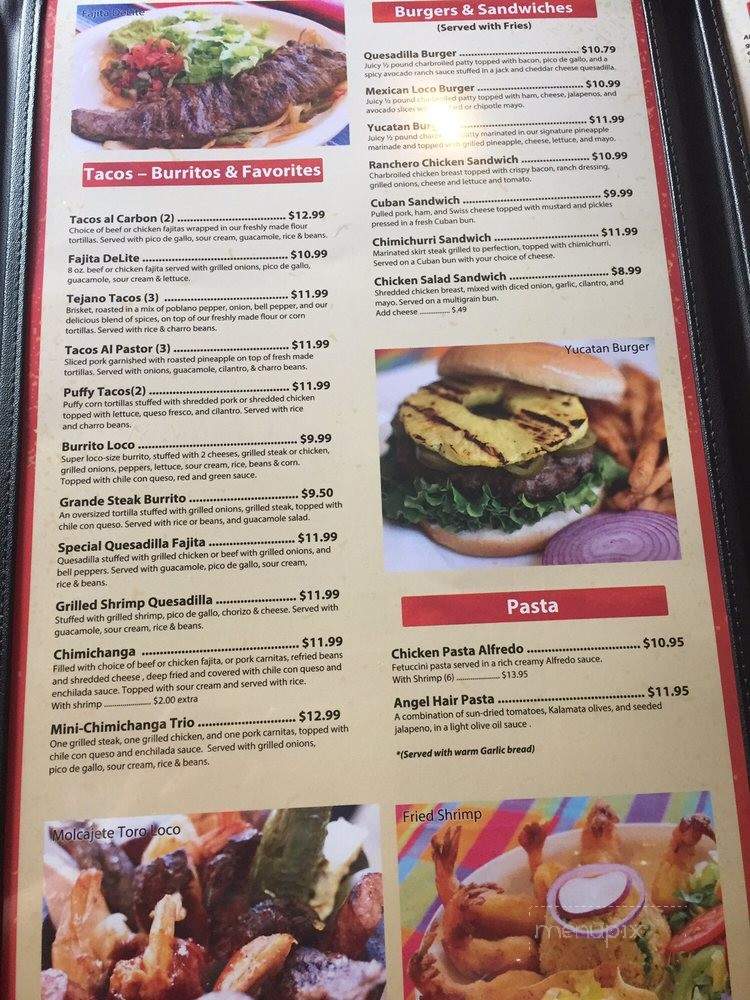 El Toro Loco - Houston, TX menu_pic
