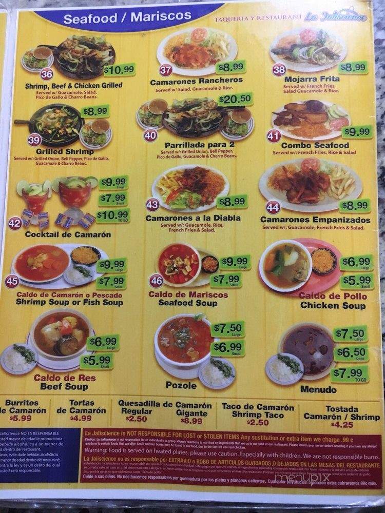 Taqueria La Jalisciense - Houston, TX menu_pic