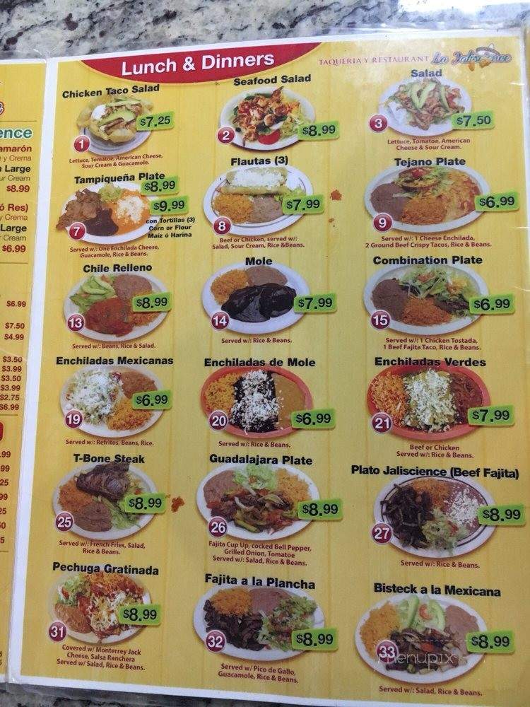 Taqueria La Jalisciense - Houston, TX menu_pic