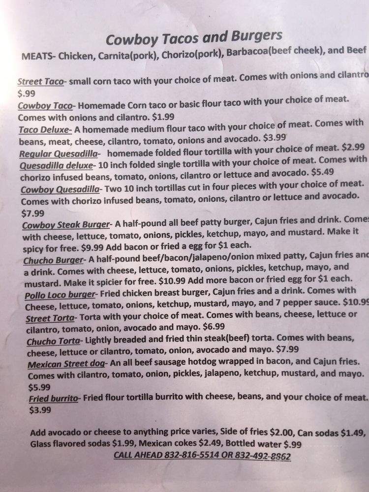 /30059332/Cowboy-Tacos-and-Burgers-Conroe-TX - Conroe, TX