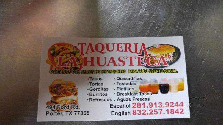 /30161773/Taqueria-La-Huasteca-Porter-TX - Porter, TX