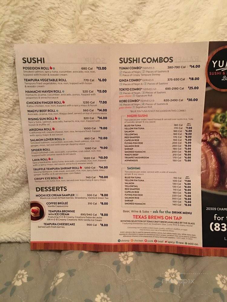 /31319343/Yumai-Sushi-and-Noodle-Bar-Menu-Spring-TX - Spring, TX