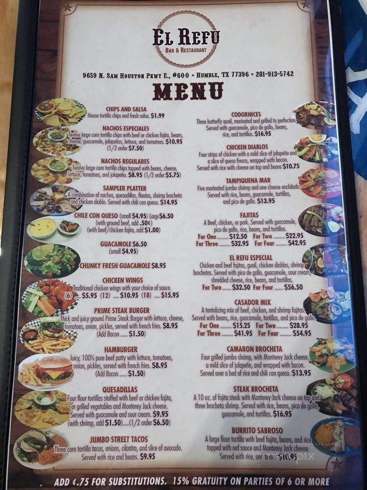 /30804407/El-Refu-Menu-Humble-TX - Humble, TX