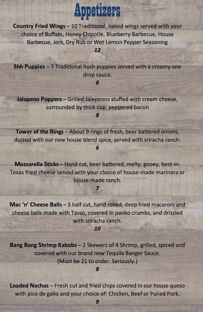 Whiskey Thumper - Humble, TX menu_pic