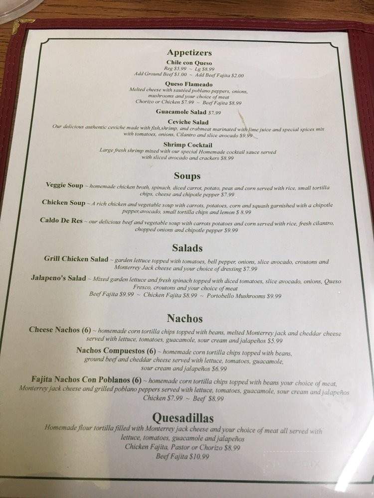 Jalapeno's Cuisine - El Campo, TX menu_pic