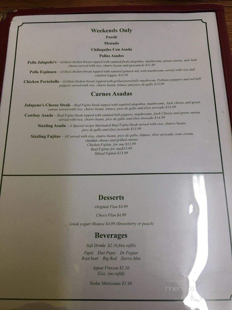 Jalapeno's Cuisine - El Campo, TX menu_pic