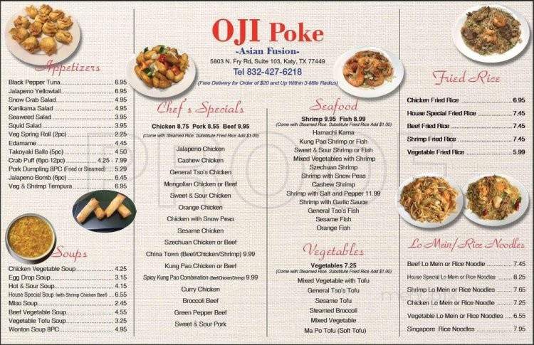 Oji Poke Bowl - Katy, TX menu_pic