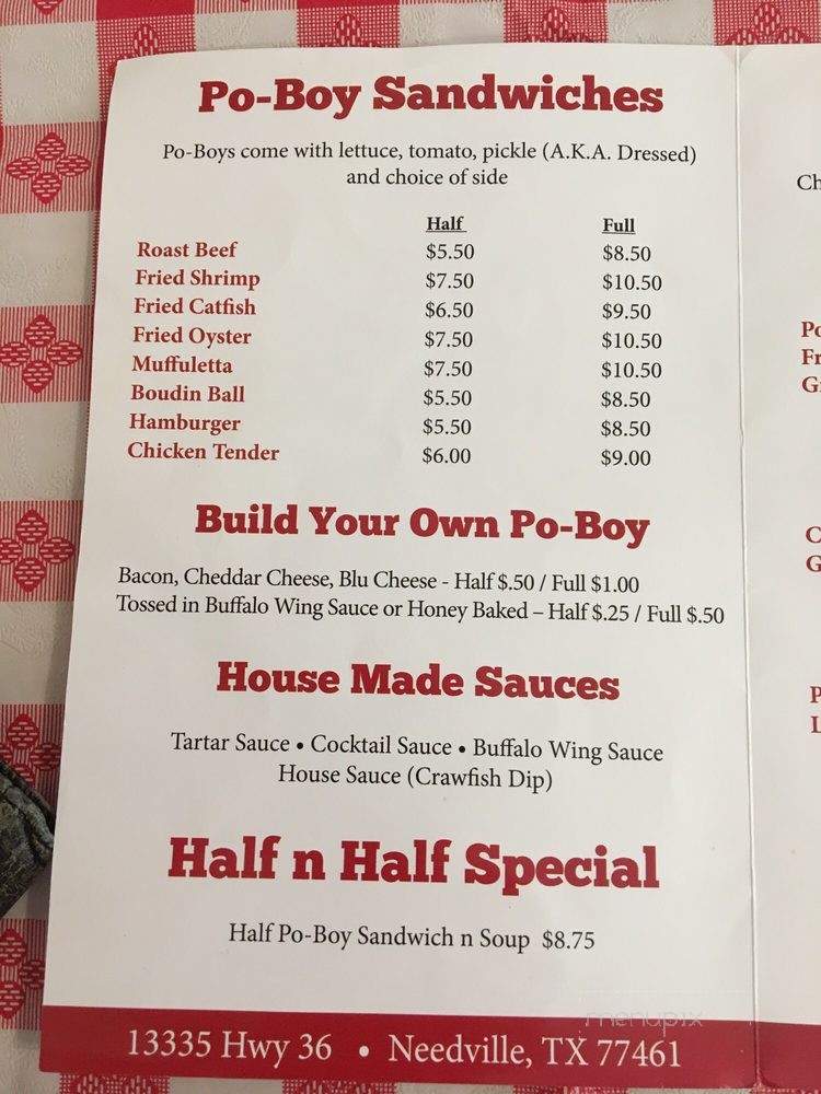 Bayou Boys - Needville, TX menu_pic