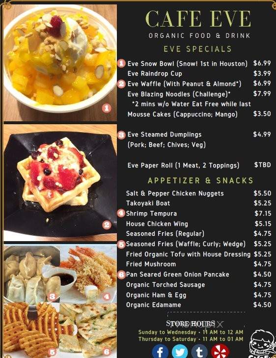 Cafe Eve - Sugar Land, TX menu_pic