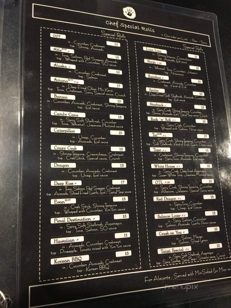 Taizzi - Katy, TX menu_pic