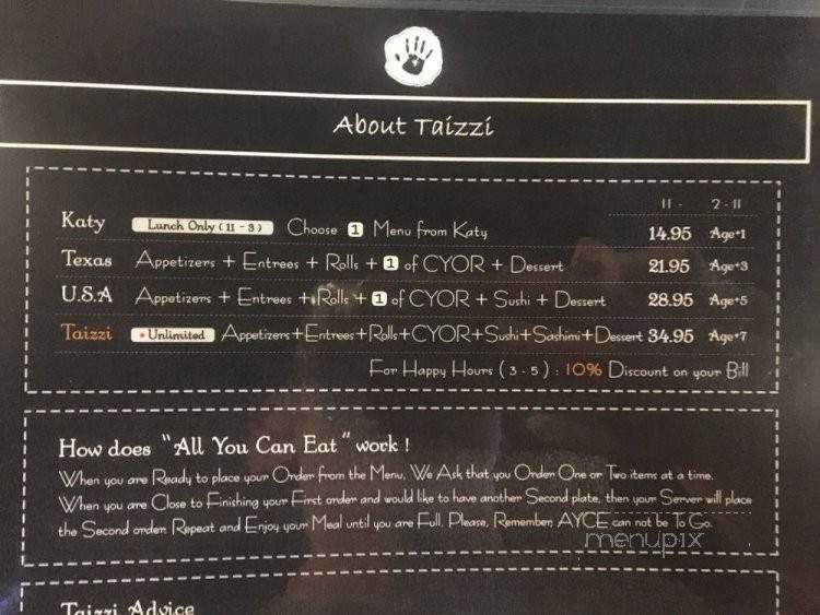 Taizzi - Katy, TX menu_pic
