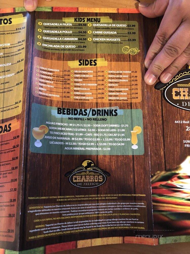 /31227189/Taqueria-Charros-De-Jalisco-Menu-Pasadena-TX - Pasadena, TX