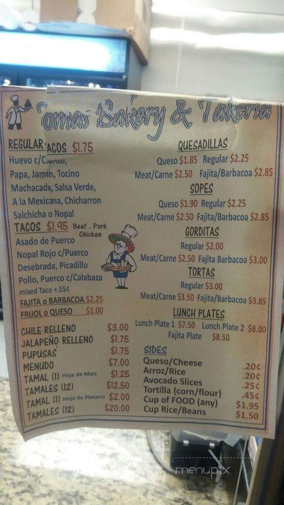 /30473170/Tomas-Bakery-and-Takeria-Menu-Channelview-TX - Channelview, TX
