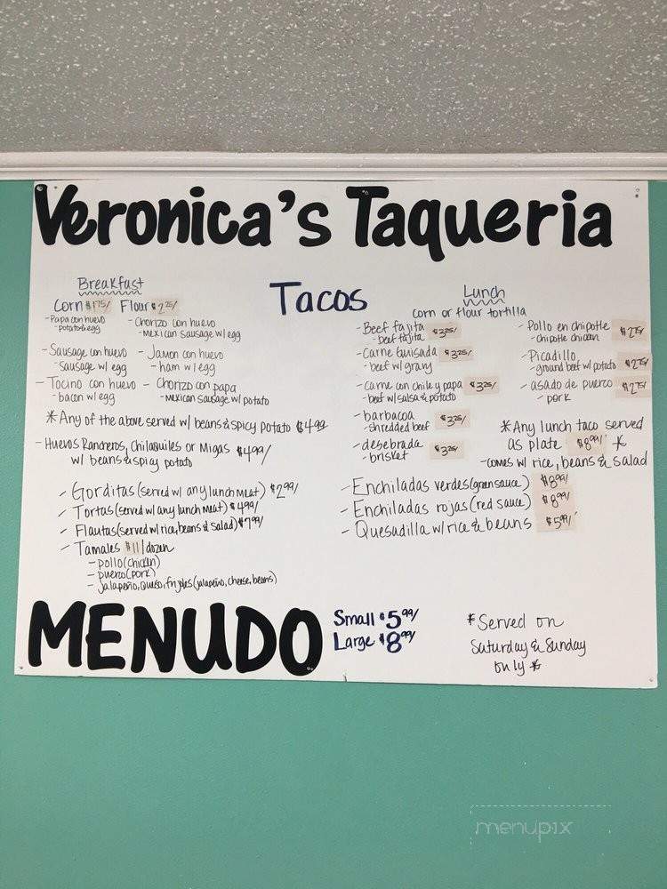 Veronica's Taqueria - Old River-Winfree, TX menu_pic