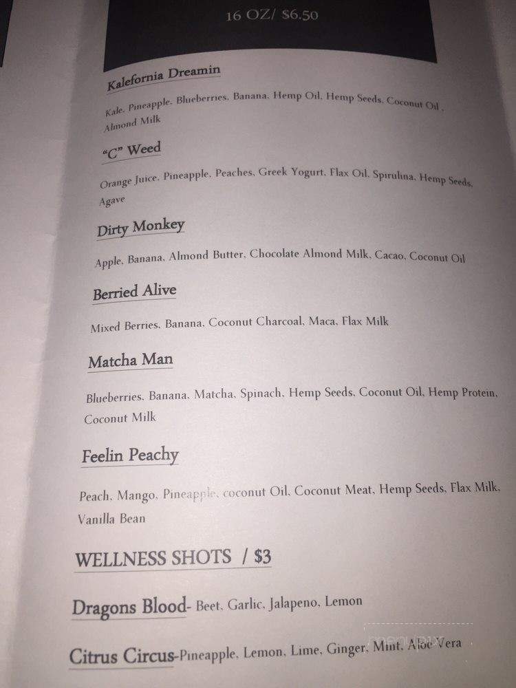 Fika Java & Juicery - Galveston, TX menu_pic