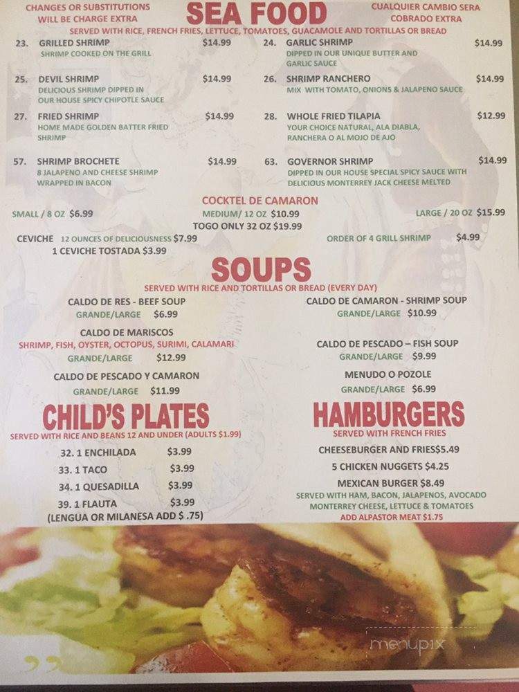 Taqueria Las Tapatias - Lake Jackson, TX menu_pic