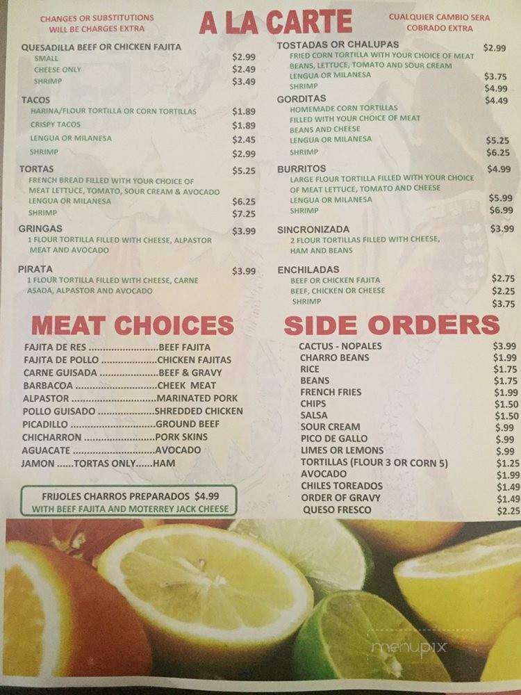 Taqueria Las Tapatias - Lake Jackson, TX menu_pic