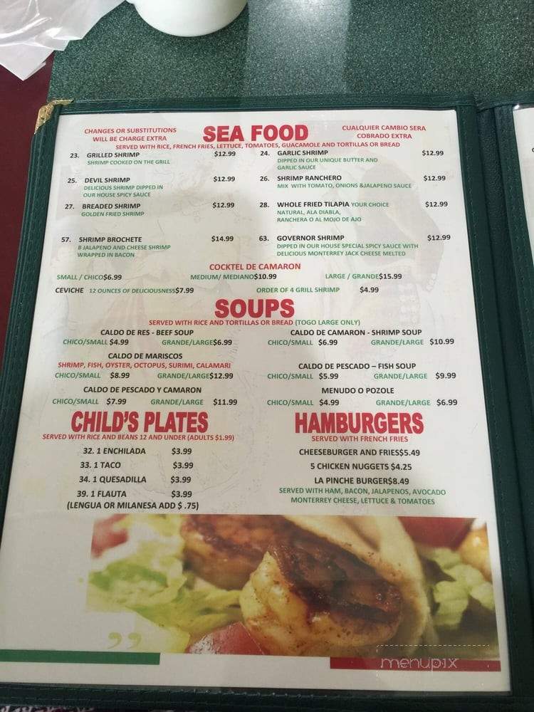 Taqueria Las Tapatias - Lake Jackson, TX menu_pic