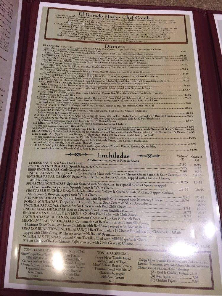El Dorado - League City, TX menu_pic