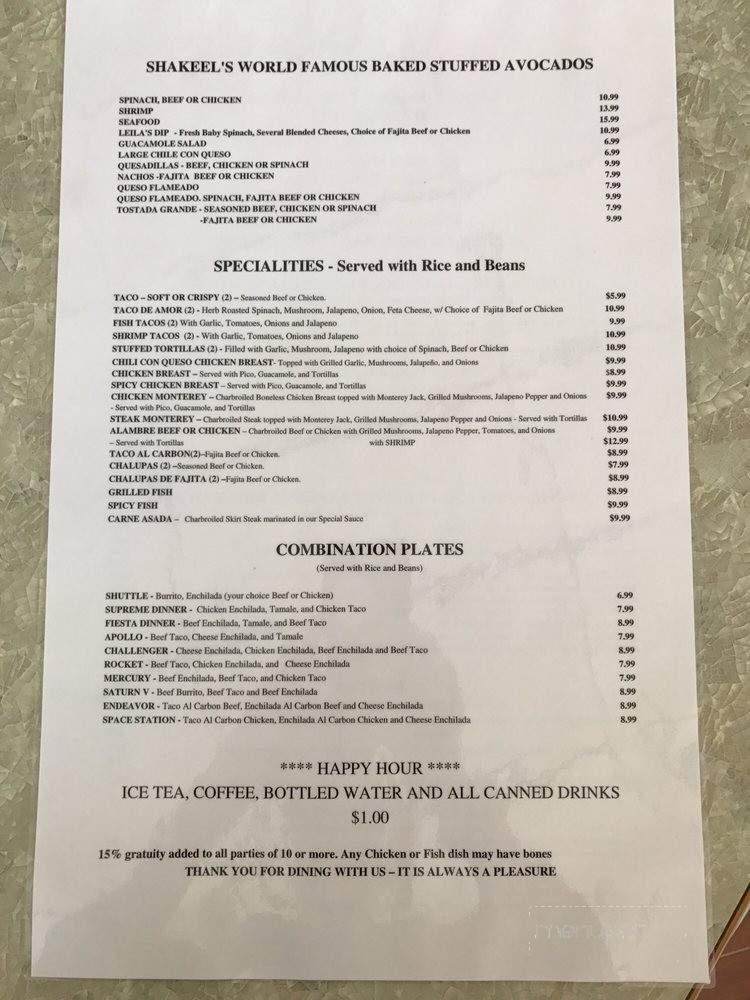 Leila's Kitchen - Webster, TX menu_pic