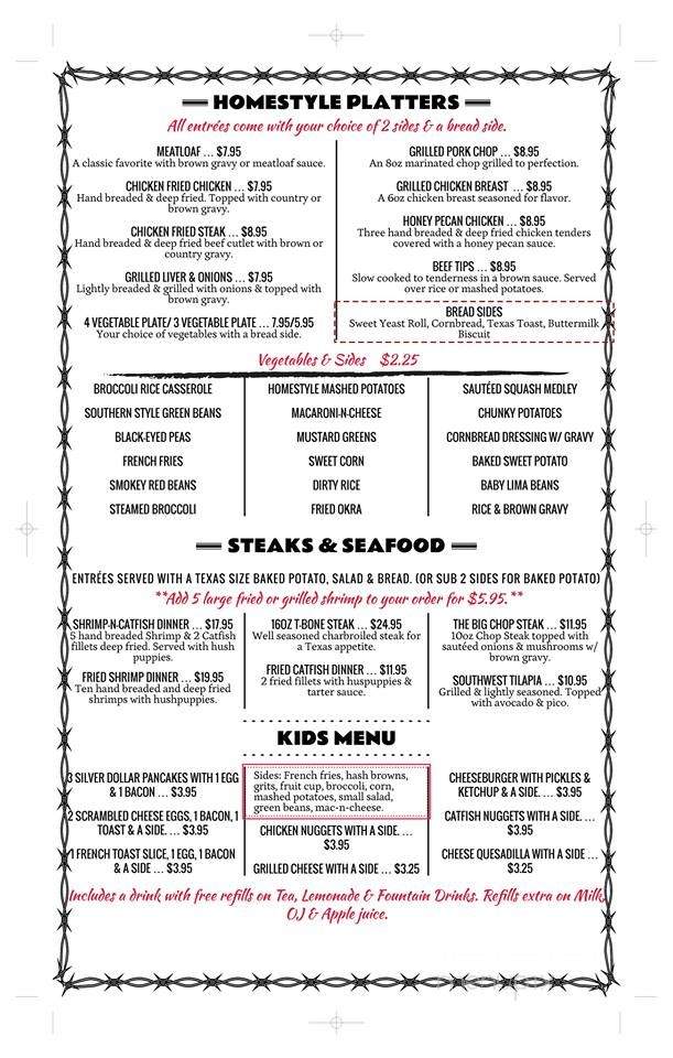 Ten West Diner - Orange, TX menu_pic
