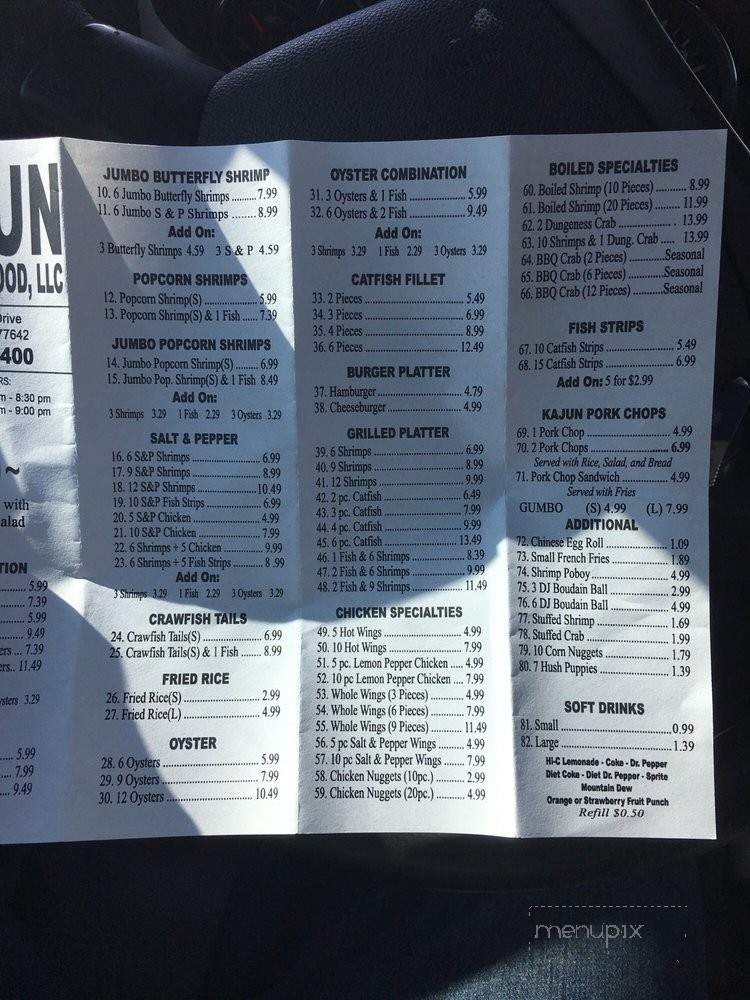 Kajun Seafood & Wing - Port Arthur, TX menu_pic
