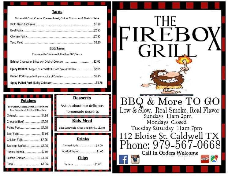 /31247633/The-Firebox-Grill-Caldwell-TX - Caldwell, TX