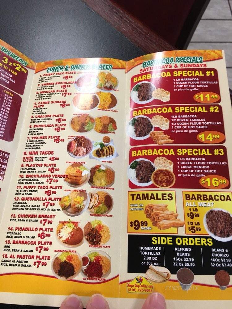 Mike's Taco House - San Antonio, TX menu_pic