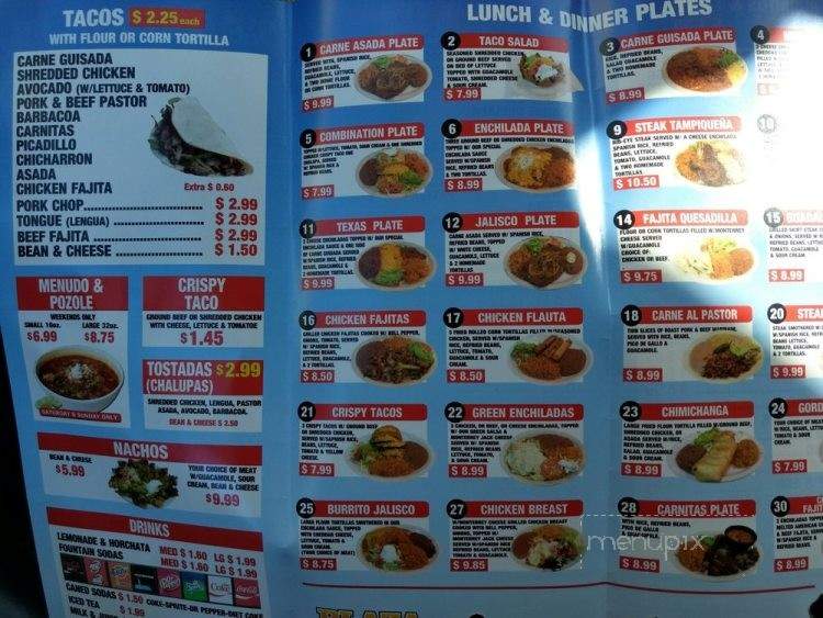 El Charro de Jalisco - New Braunfels, TX menu_pic