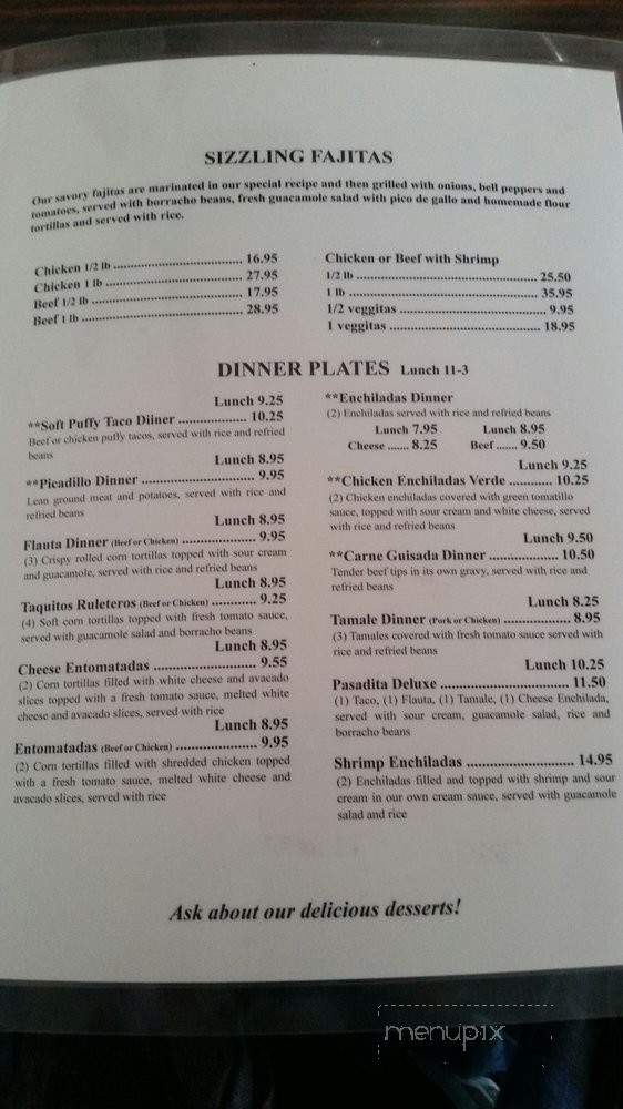 La Nueva Pasadita - Universal City, TX menu_pic