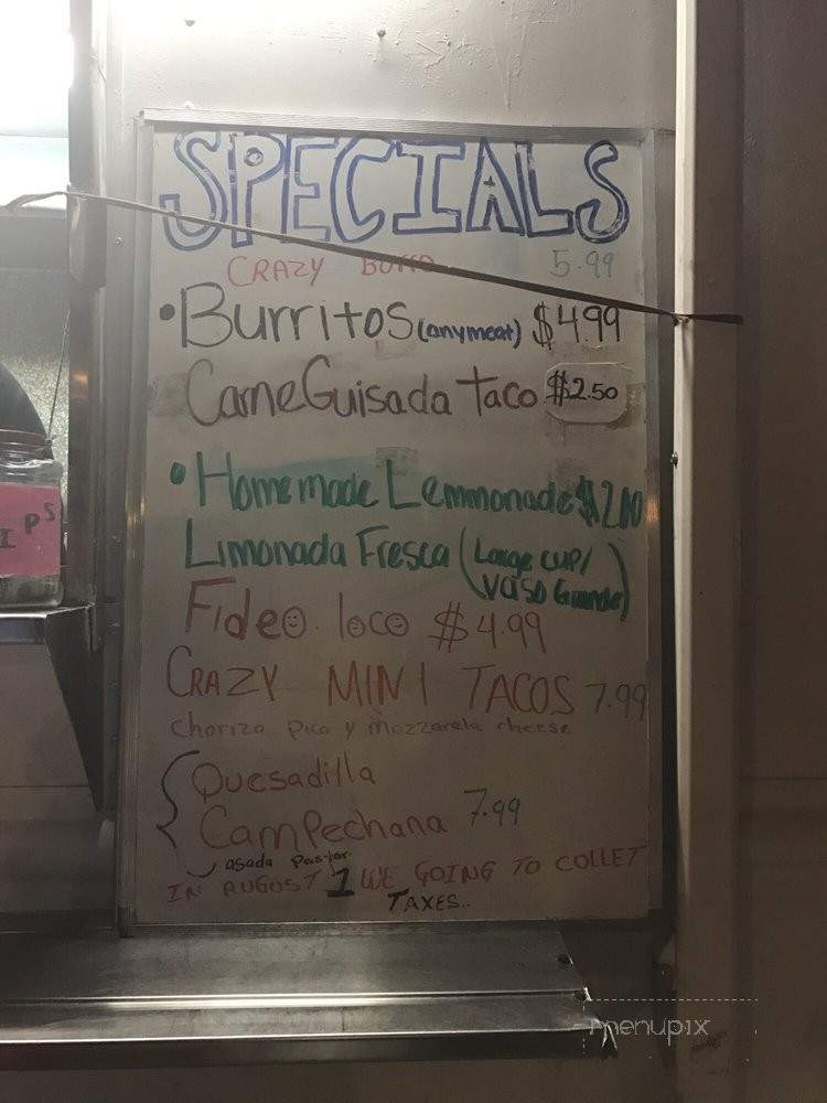 Crazy Taco Truck - San Antonio, TX menu_pic