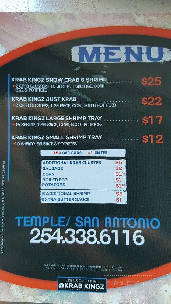 Krab Kingz - San Antonio, TX menu_pic